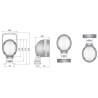 Lampa robocza halogen zlacze AMP Wesem