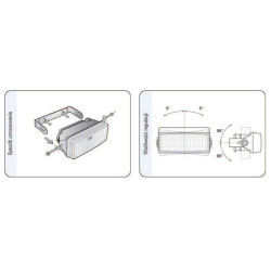Lampa robocza Wesem H3 120x48 AMP Faston 973-LPR9.46020