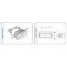 Lampa robocza Wesem H3 120x48 AMP Faston 973-LPR9.46020