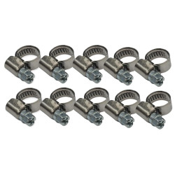 Opaska ślimakowa zaciskowa nierdzewna W2 6-16mm 10 sztuk