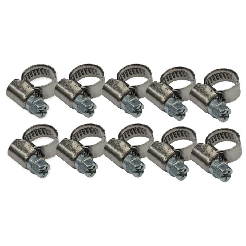 Opaska ślimakowa zaciskowa nierdzewna W2 6-16mm 10 sztuk Opaska ślimakowa zaciskowa nierdzewna W2 6-16mm 10 sztuk