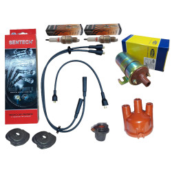 Przewody kable zapłonowe świece kopułka palec cewka FIAT 126p STD Magneti Marelli Sentech ESP Iskra