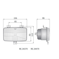 Reflektor element optyczn H4 Wesem Zetor Ursus