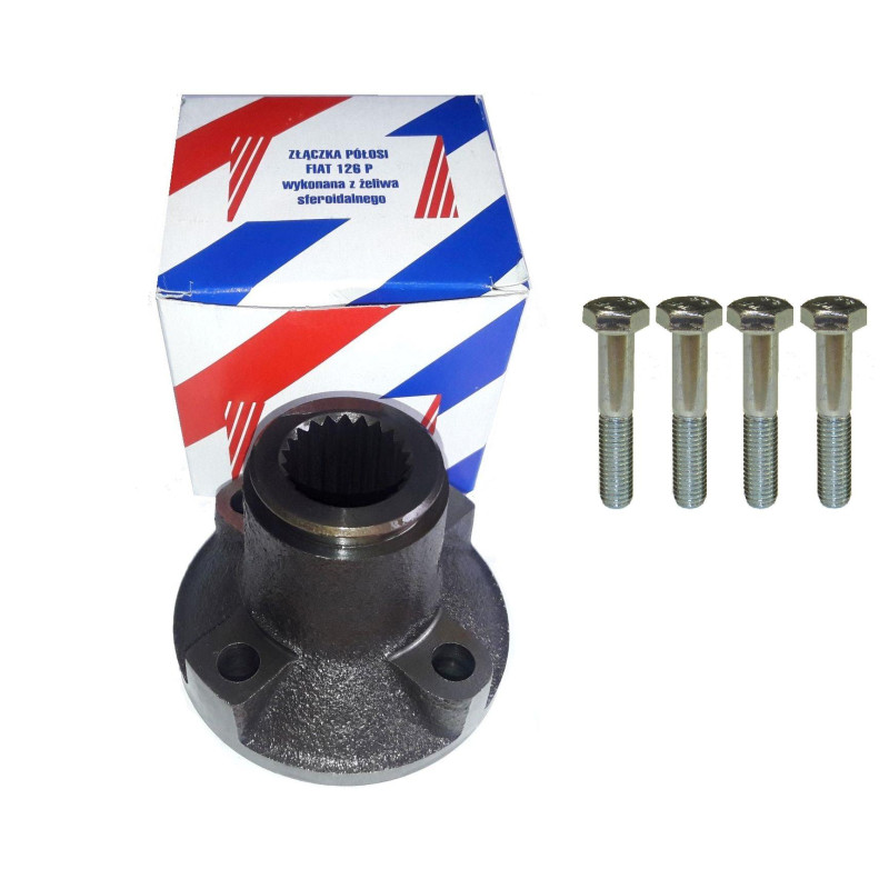 Zabierak półosi kielich Fiat 126p super jakość + 4 śruby Zabierak półosi kielich Fiat 126p super jakość + 4 śruby