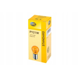 Żarówka żarówki PY21W 12V 21W żółta Hella - 10 sztuk