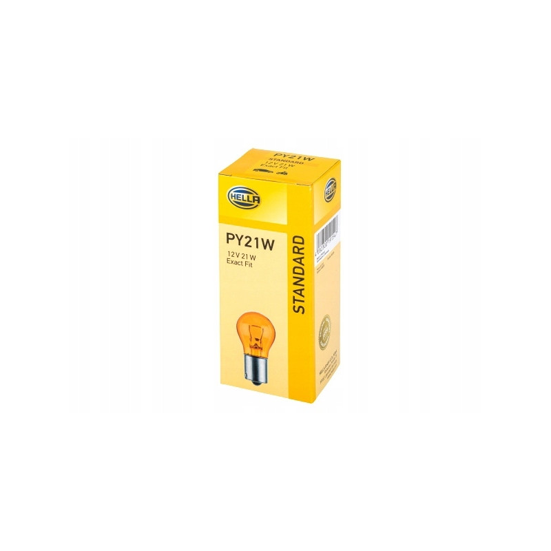 Żarówka żarówki PY21W 12V 21W żółta Hella - 10 sztuk