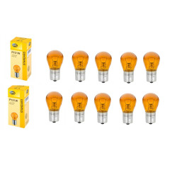 Żarówka żarówki PY21W 12V 21W żółta Hella - 10 sztuk