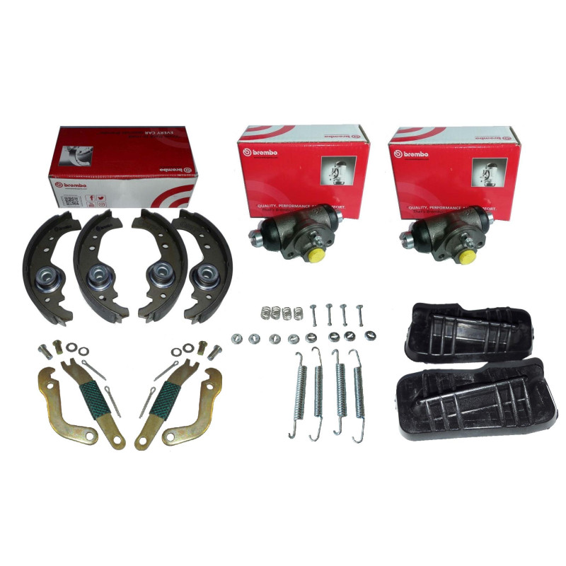 Szczęki sprężynki cylinderki rozpieraki hamulcowe Fiat 126p FL EL tył Szczęki sprężynki cylinderki rozpieraki hamulcowe Fiat 126p FL EL tył