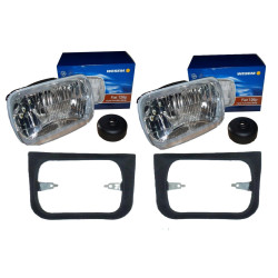 Reflektor lampa przód przednia zarowka H4 + ramki Fiat 126p Wesem
