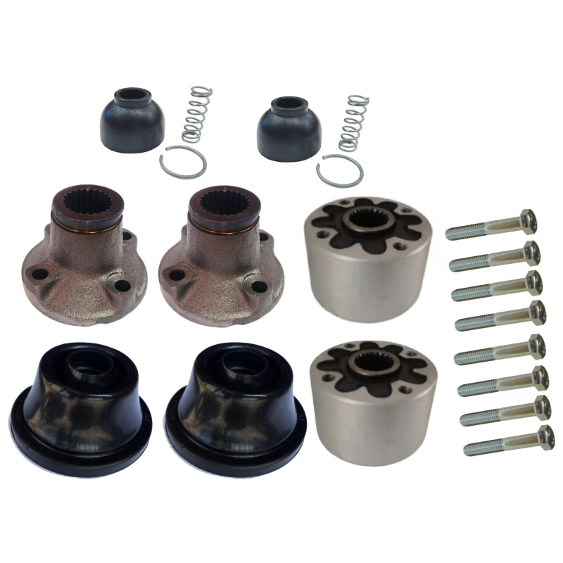 Przeguby półosi + zabieraki + sołony + śruby kielicha + sprężynki Fiat 126p