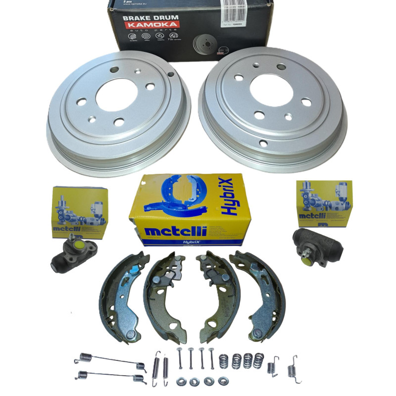 Bębny hamulcowe szczęki cylinderki sprezynk Fiat Panda II 03-12 bez ABS