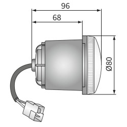 Halogen przeciwmgielny Fi80 przewód AMP Wesem HM4.23600