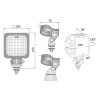 Lampa robocza halogen 1500LM funkcja światła  cofania przewod LED7.50925