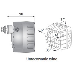 Lampa robocza halogen 1500 lm funkcja światła  cofania przewód LED7.50925