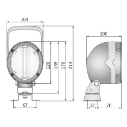 Lampa robocza szperacz z regulacja światła H3 LOR4.39010