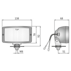 Lampa robocza szperacz halogen 138x78 Wesem LPR6.27381