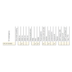 Lampa robocza halogen LED 2500lm skupione kat 4 przewód wyłącznik CRC3F.50480