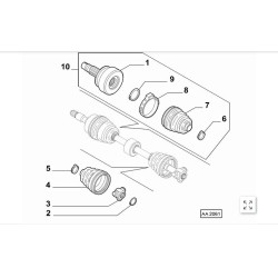 Osłona półosi + krzyżak Fiat Panda II (03-12) 1.1 1.2 Fiat 500 1.2 Stilo Strada