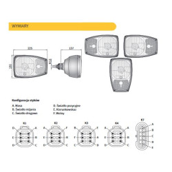 Reflektor lampa przedni kierunkowskaz AMP ladowarka koparka prawy Wesem RGV1.49040