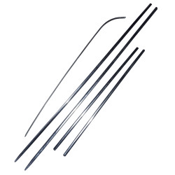 Listwy ozdobna drzwi maski Fiat 600 500 Zastava 750 5szt aluminiowe