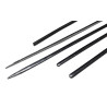 Listwy ozdobna drzwi maski Fiat 600 500 Zastava 750 5szt aluminiowe