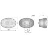 Lampa przednia kierunkowskaz pozycyjne prawa John Deere LT3.48464