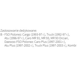 Reflektor prawy H4 FSO Polonez Caro korektor ręczny 0295.46670