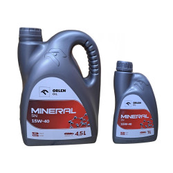 Olej mineralny Lotos 15W40 15W-40 opakowanie 4l + 1l - 5l