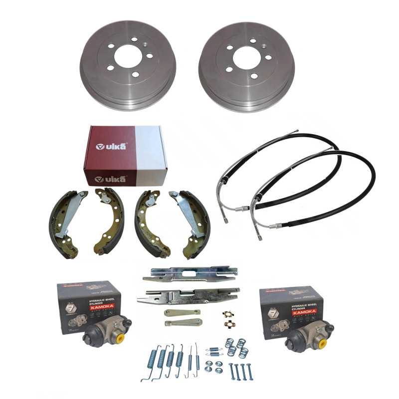 Bębny szczęki sprężynki cylinderki hamulcowe Skoda Fabia VW Polo Ibiza Bębny szczęki sprężynki cylinderki hamulcowe Skoda Fabia VW Polo Ibiza