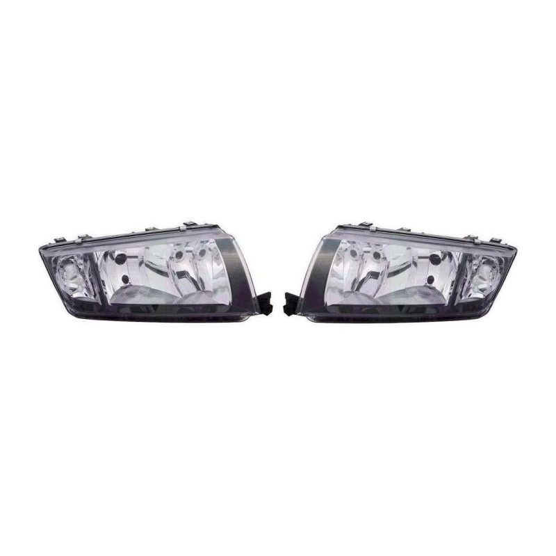 Reflektory lampy przód Skoda Fabia 2000-2007 lewa + prawa czarne Reflektory lampy przód Skoda Fabia 2000-2007 lewa + prawa czarne