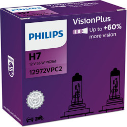 Żarówka żarówki H7 55W Philips +60%  2szt Skoda Fabia Octavia II III