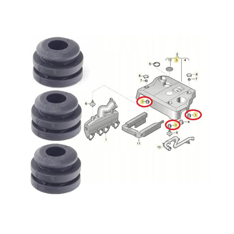 Tulejka gumowa osłony silnika Seat Ibiza Leon Skoda Fabia Octavia Tulejka gumowa osłony silnika Seat Ibiza Leon Skoda Fabia Octavia