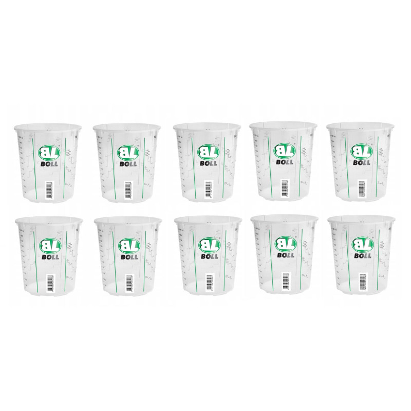 Pojemnik z podziałką do mieszania farb 1300 ml Boll - 10 sztuk Pojemnik z podziałką do mieszania farb 1300 ml Boll - 10 sztuk
