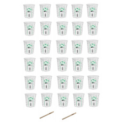 Pojemnik z podziałką do mieszania farb 650ml Boll 30 sztuk + 2 mieszadła