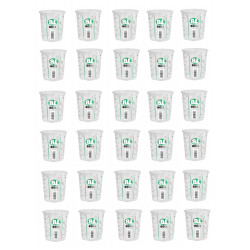 Pojemnik z podziałką do mieszania farb 650ml Boll 30 sztuk + 2 mieszadła