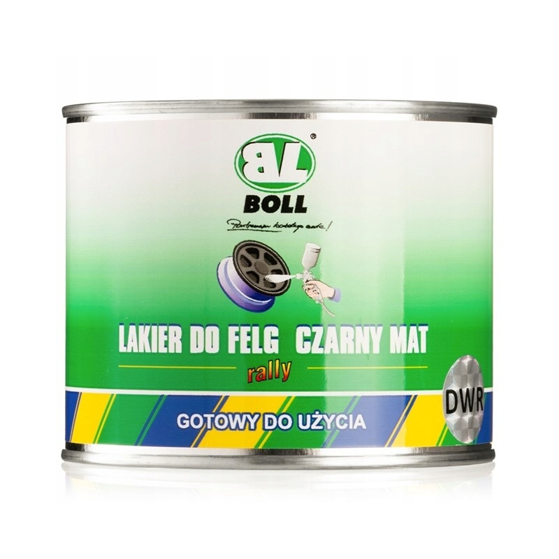 Lakier do felg w puszce samochodowy czarny mat 500 ml