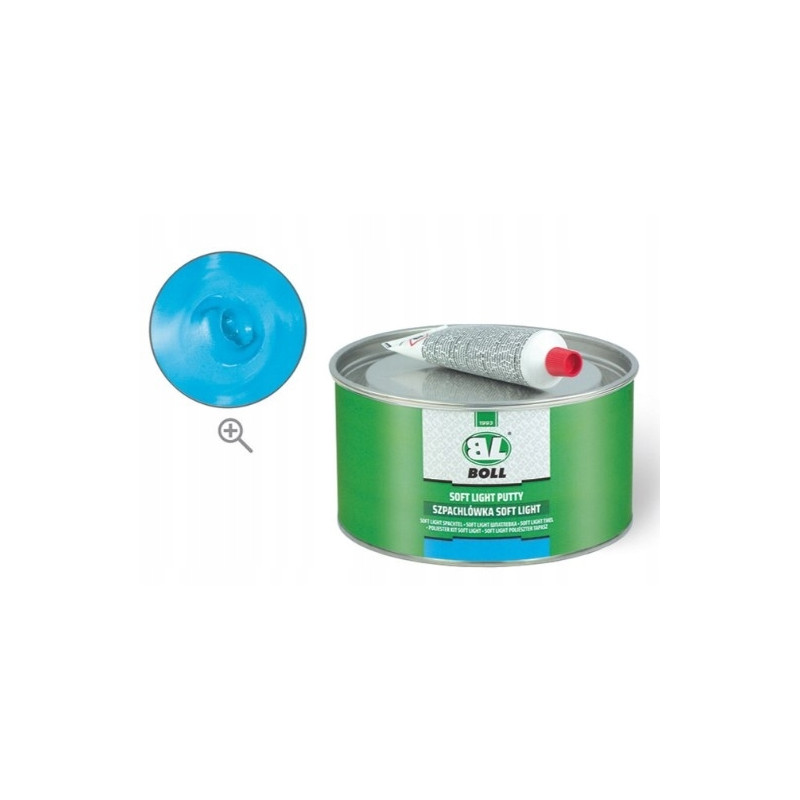 Szpachlówka szpachla w puszce niebeiska SOFT LIGHT 1 kg + utwardzacz