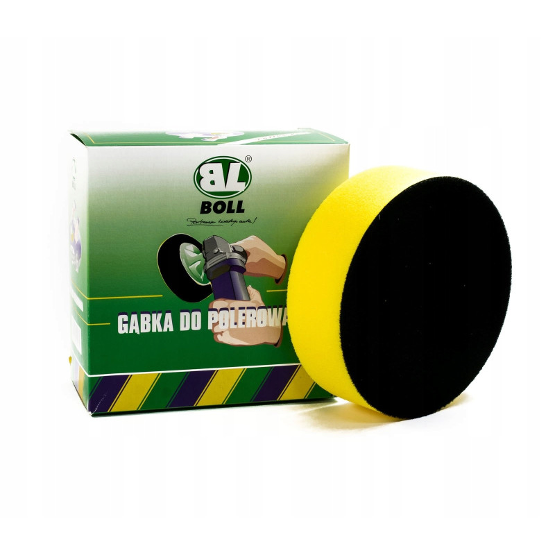 Gąbka polerska 150 mm na rzep 50 mm średnio - miękka - żółta Gąbka polerska 150 mm na rzep 50 mm średnio - miękka - żółta