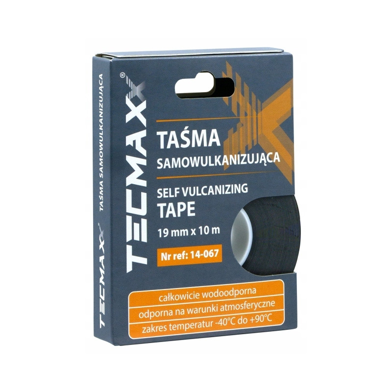 TECMAXX Gumowa taśma samowulkanizująca czarna - 19 mm x 10 m TECMAXX Gumowa taśma samowulkanizująca czarna - 19 mm x 10 m