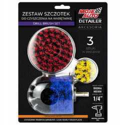 Zestaw szczotek do czyszczenia na wkrętarkę 3 rodzaje