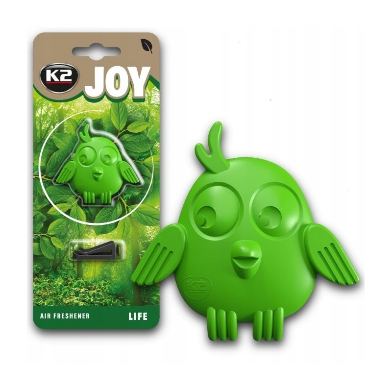 K2 JOY LIFE Ptaszek odświeżacz poweitrza do samochodu auta polimerowy