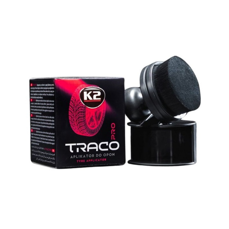 K2 TRACO PRO Aplikator do opon i plastików z włosiem czarny K2 TRACO PRO Aplikator do opon i plastików z włosiem czarny
