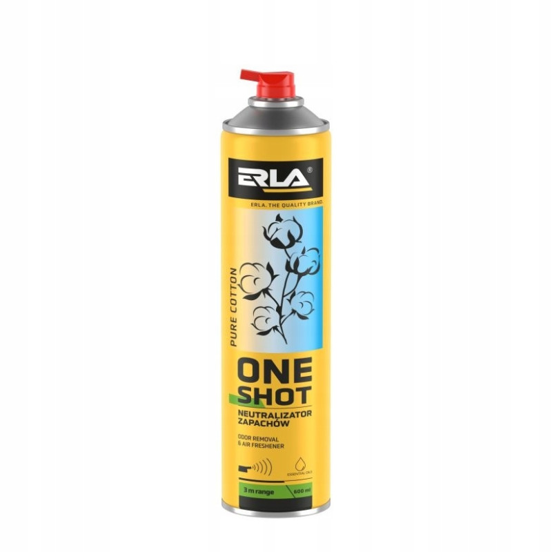 ERLA One shot Neutralizator zapachów odświeżacz pure cotton 600 ml