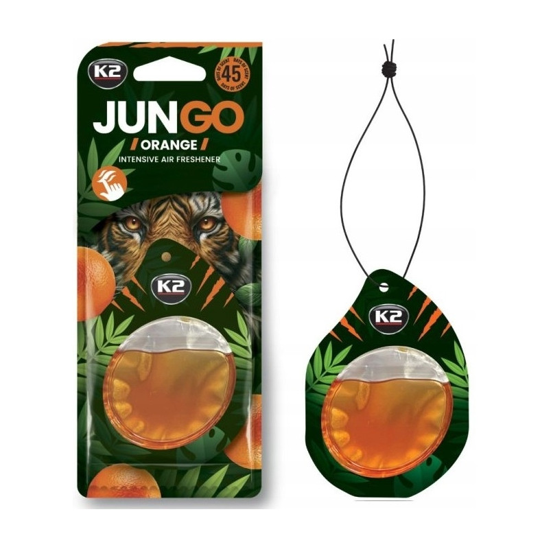K2 JUNGO ORANGE Zapach samochodowy zawieszka odświeżacz powietrza K2 JUNGO ORANGE Zapach samochodowy zawieszka odświeżacz powietrza