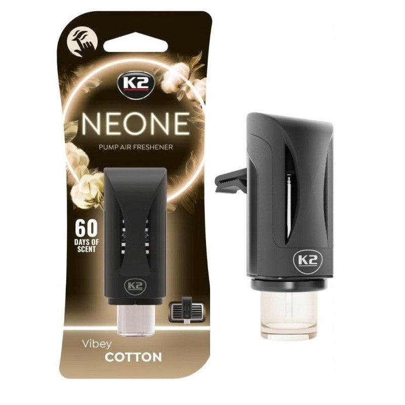 K2 NEONE COTTON Zapach samochodowy na kratkę odświeżacz powietrza 6 ml K2 NEONE COTTON Zapach samochodowy na kratkę odświeżacz powietrza 6 ml