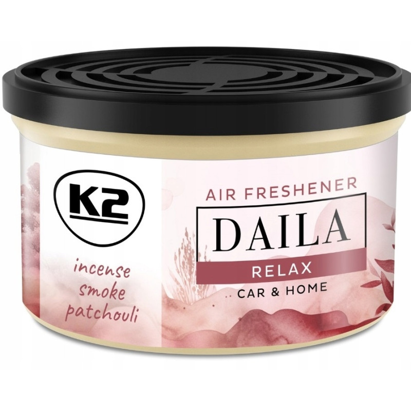 K2 DAILA RELAX Zapach w puszce odświeżacz powietrza kadzidło dym 30 g