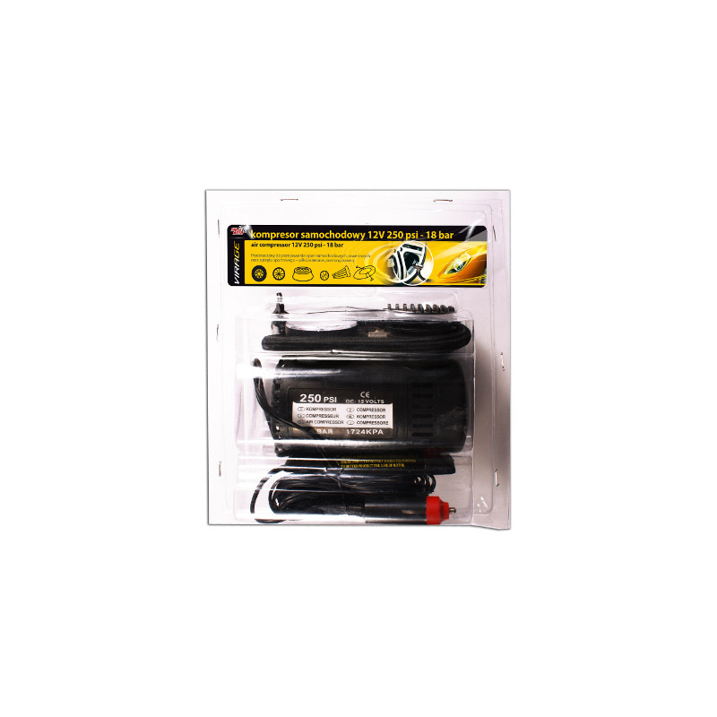 Kompresor samochodowy 12V 250 psi - 18 bar