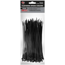 Opaski zaciskowe plastikowe - czarne 2,5mm x 160 100sztuk