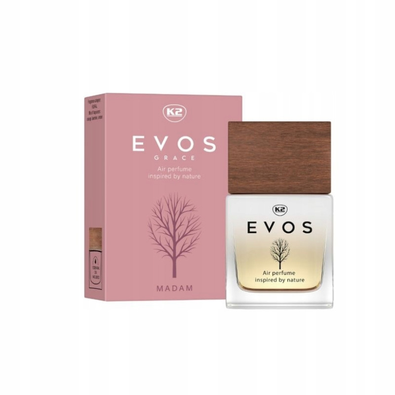 K2 EVOS GRACE MADAM Perfumy perfuma do samochodu 50 ml K2 EVOS GRACE MADAM Perfumy perfuma do samochodu 50 ml