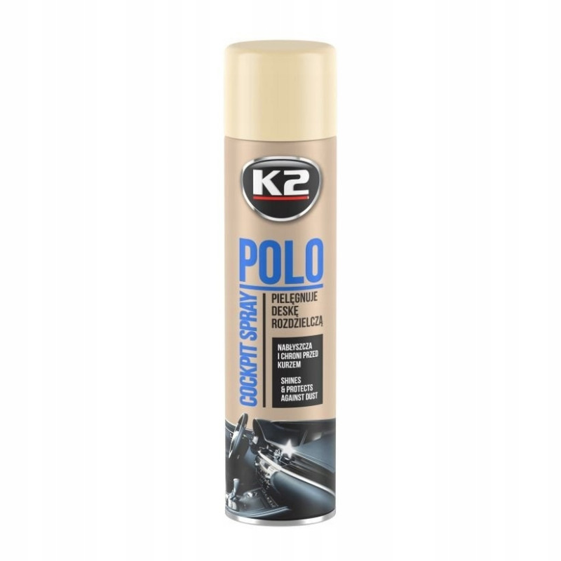 K2 POLO Sprey spray płyn do kokpitu samochodowy waniliowy 600 ml K2 POLO Sprey spray płyn do kokpitu samochodowy waniliowy 600 ml